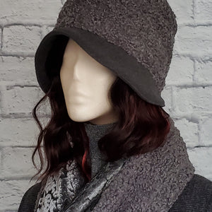 Winter Scarf and Hat Set Grey