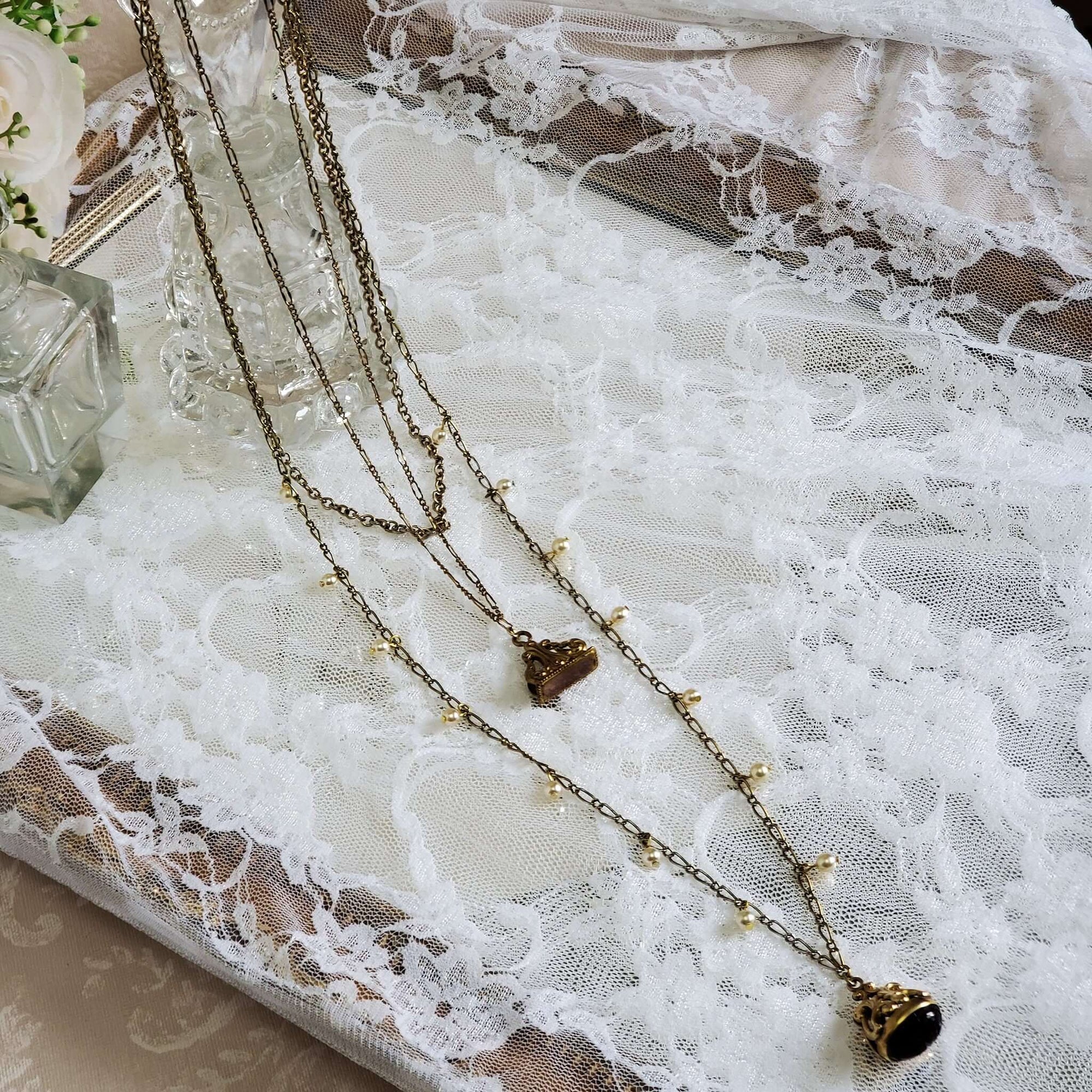 Antique Fob Pendant Necklace