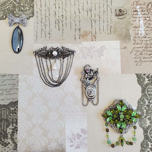 Collection of Romance and Ruin Designer Brooches