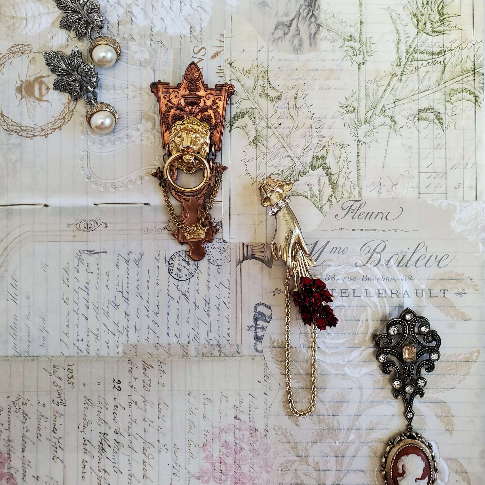 Romance and Ruin blazer brooch collection