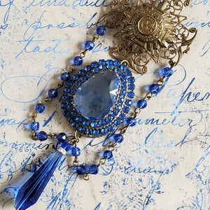 Blue Victorian Style Brooch