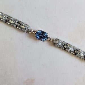 Light Sapphire Stone Vintage Bridal Bracelet