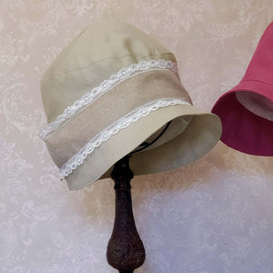 Tan Linen Summer Hat