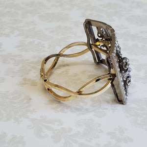 Antique Rhinestone Buckle Bracelet