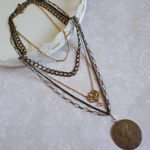 Goddess Brass Pendant Necklace