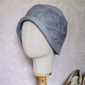 Grey Cloche Hat