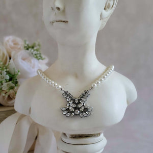 Pearl and Crystal Wedding Necklace