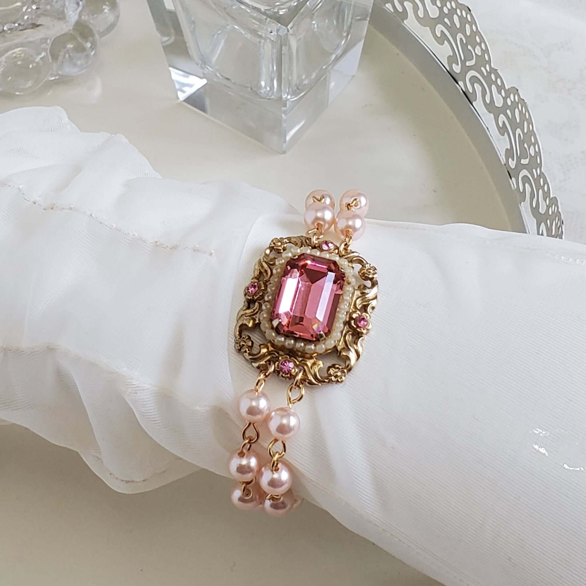 Reimagined Vintage Pearl Bracelet