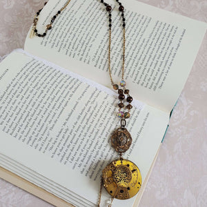 Victorian Inspired, Antique Watch Pendant Necklace