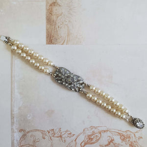 Repurposed Vintage Art Deco Pearl Bracelet