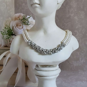 Repurposed Vintage Two Strand Pearl Necklace