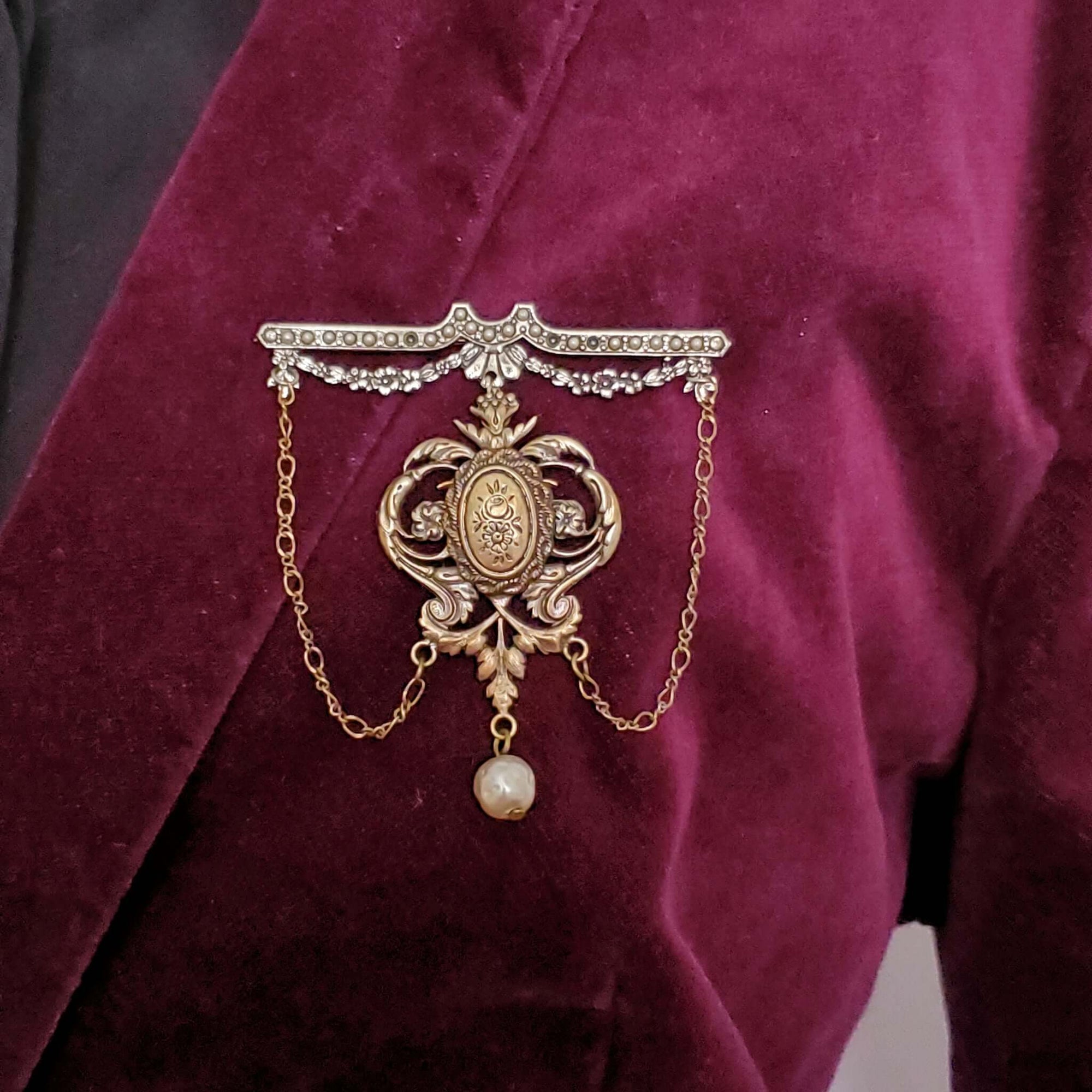 Victorian style blazer brooch
