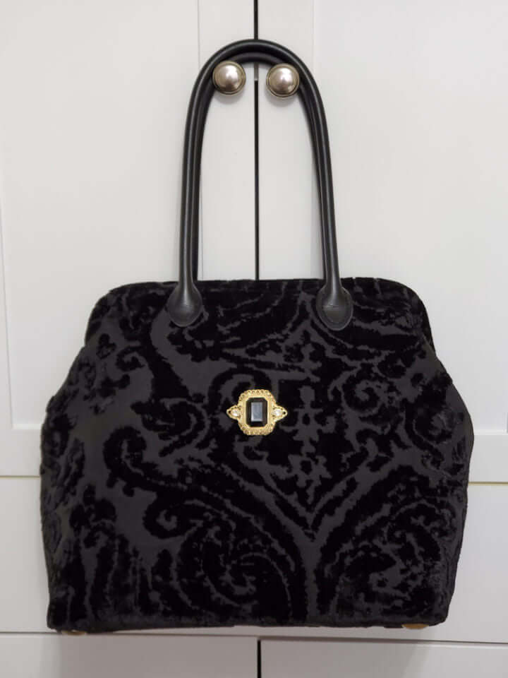 Large Black Carpet Bag