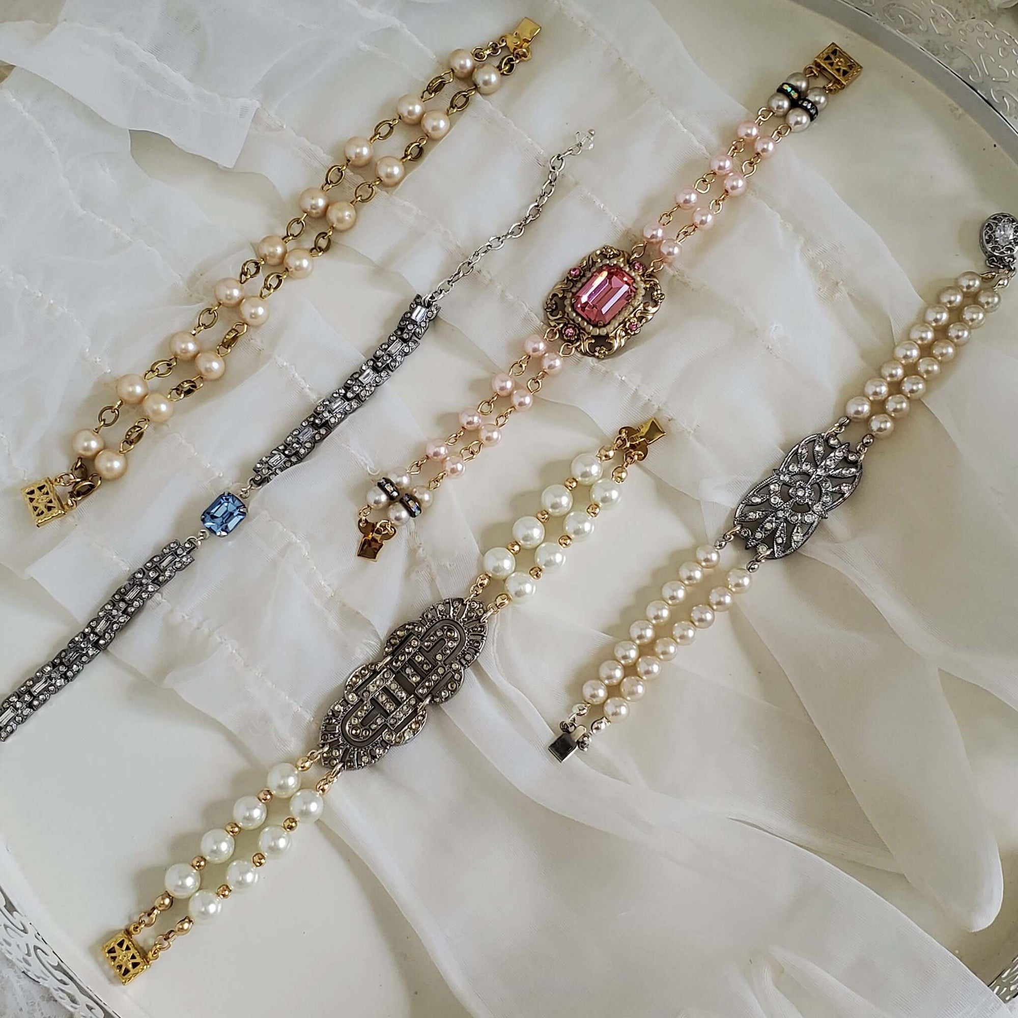 Collection of Vintage Bridal Bracelets