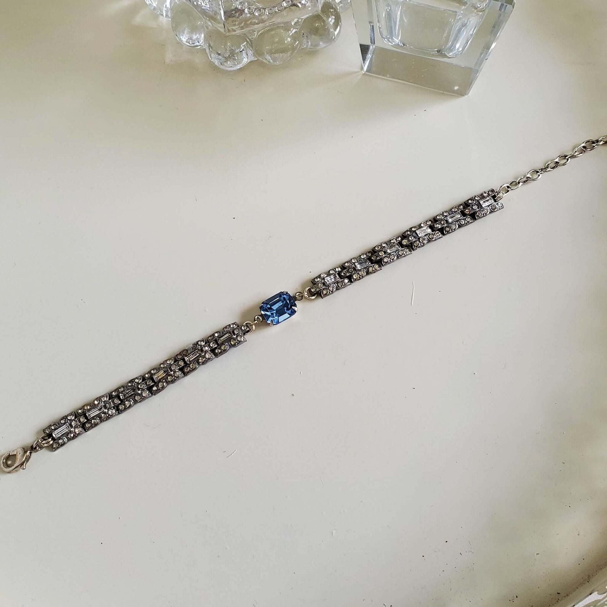 Vintage Blue Bridal Bracelet