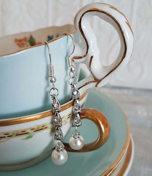 Vintage Art Deco Style Bridal Earrings