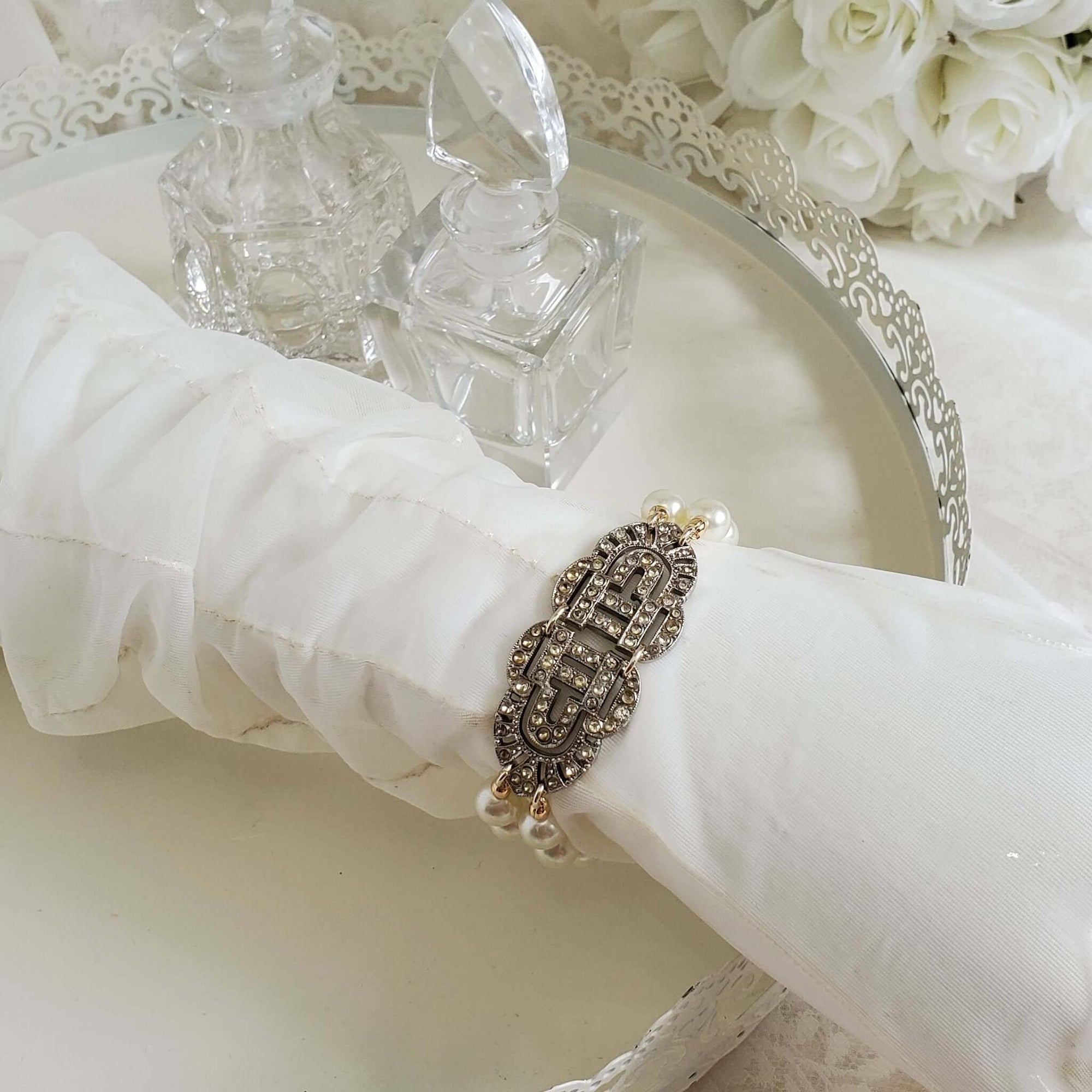 Vintage Pearl Bridal Bracelet