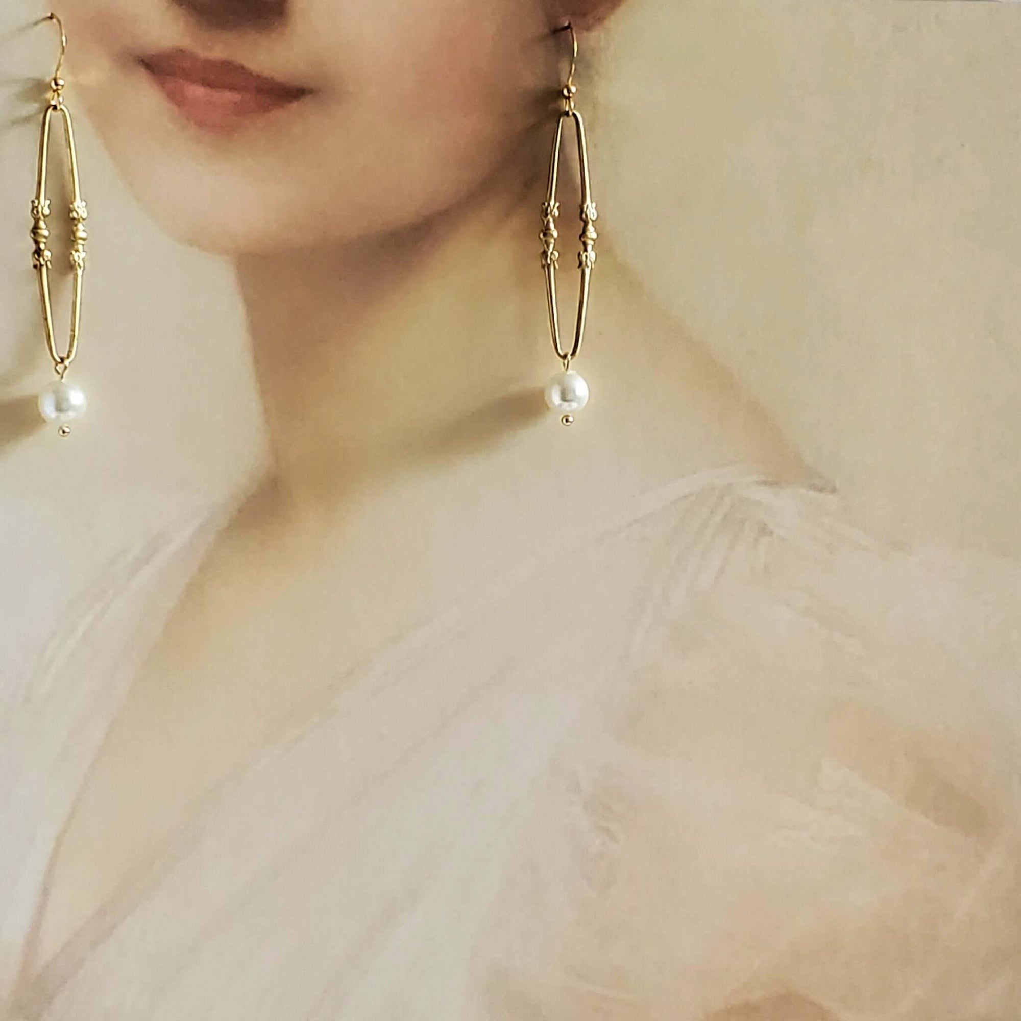 Vintage Pearl Bridal Earrings