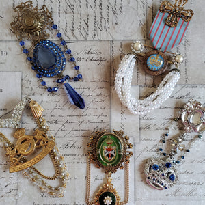 Collection of Vintage Victorian Style Brooches