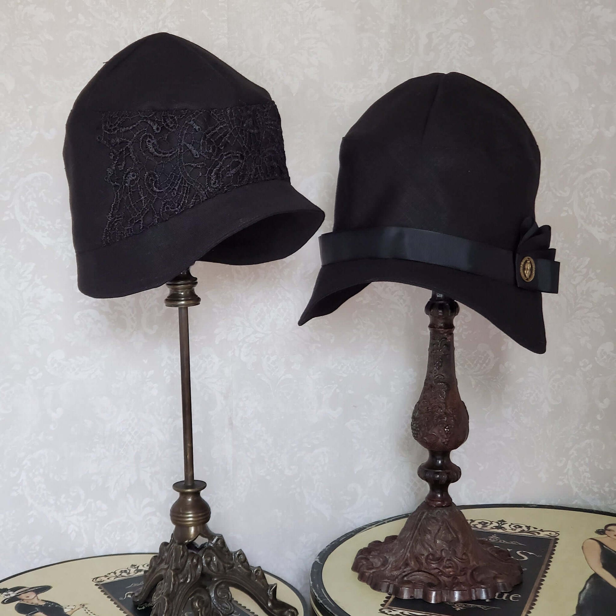 Women's 1920s Vintage Style Black Hats