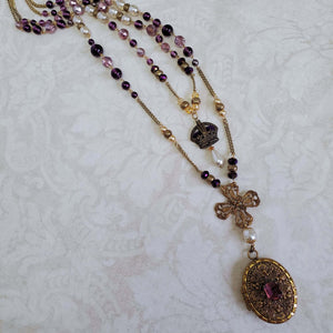 Purple Beaded Necklace