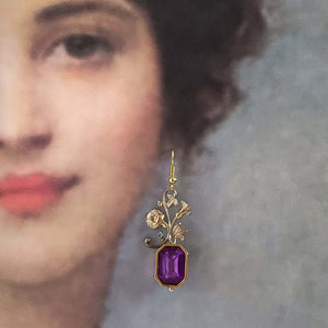 Art Nouveau Style Drop Earrings