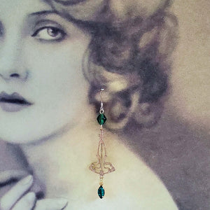 Art Nouveau Style Chandelier Earrings