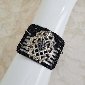 Repurposed Vintage Marie-Antoinette Inspired Cuff Bracelet