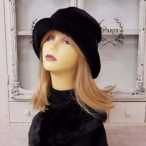 Black Vintage Style Hat