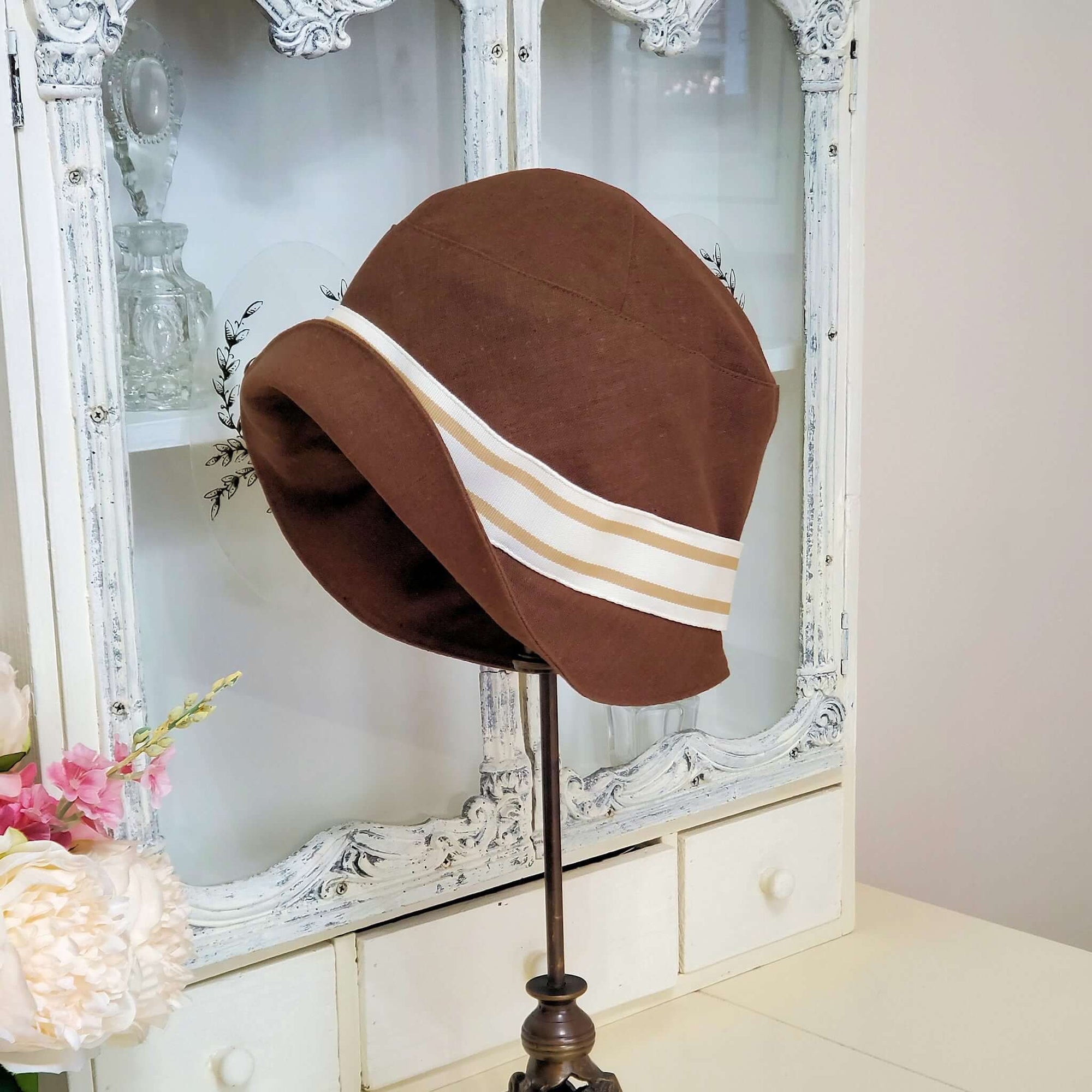 Brown Flapper Style Hat