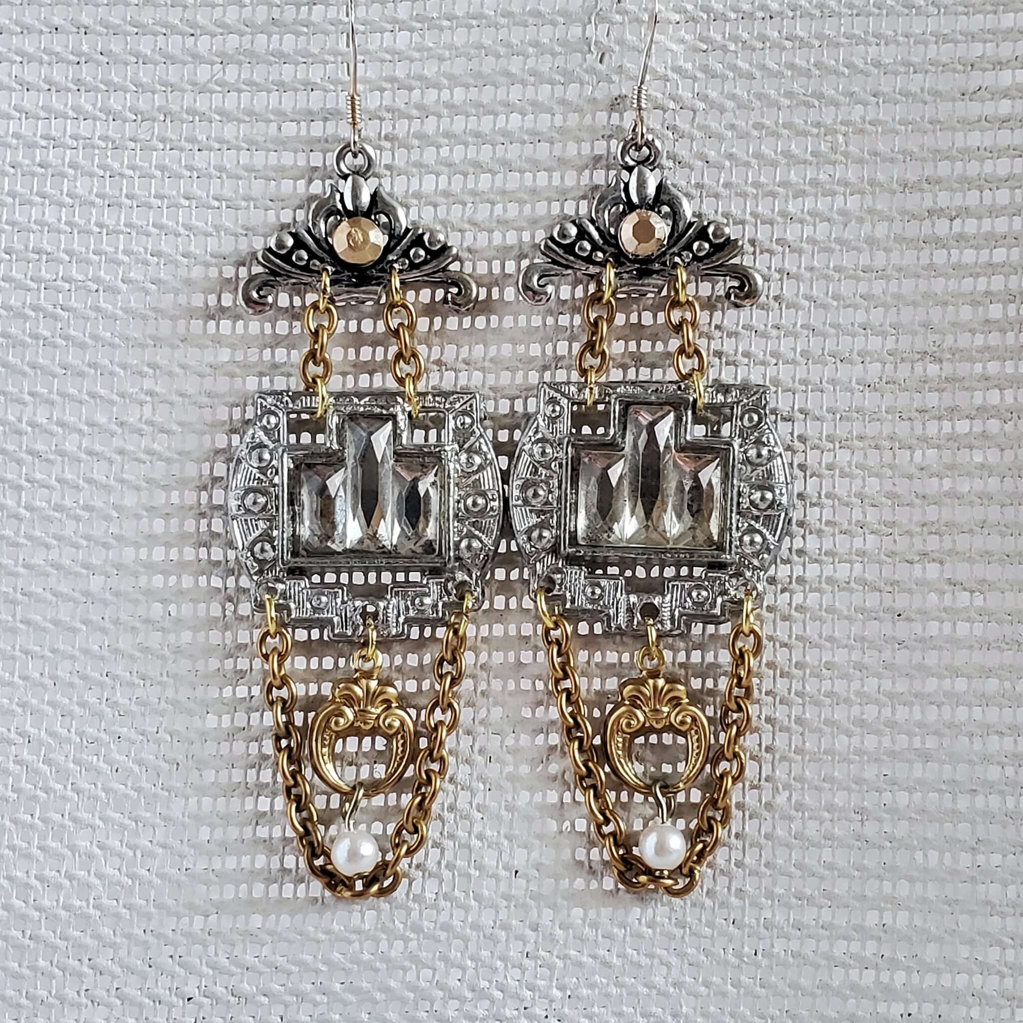 Art Deco Statement Earrings