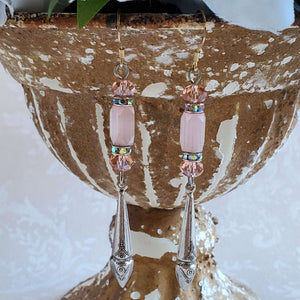 Vintage Assemblage Pink Earrings