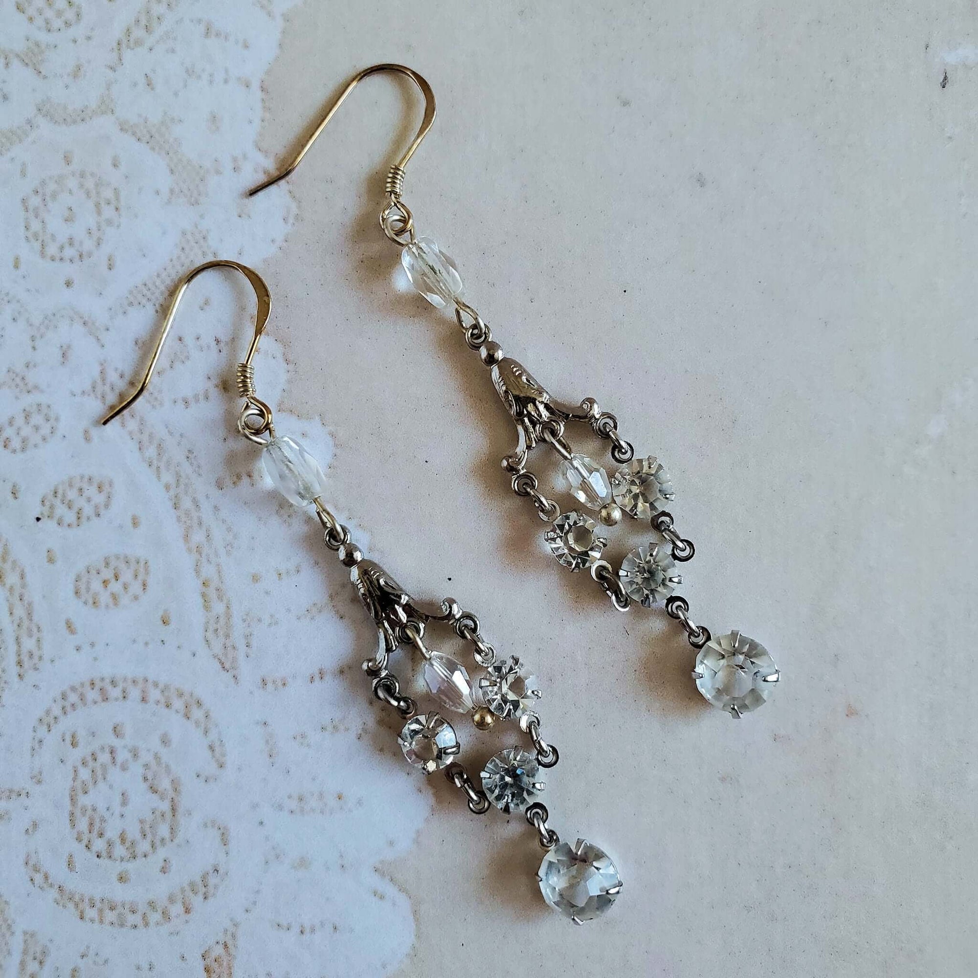 DELIGHT - Vintage Crystal Chandelier Earrings