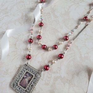 Pink and Pearl Beaded Necklace