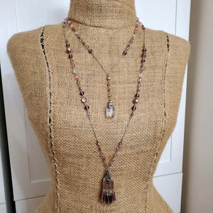 Vintage Purple Fringe Tassel Necklace