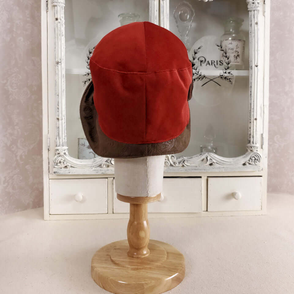 Rear View of Rust Coloured 1920s Hat