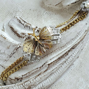Vintage Butterfly Cuff Bracelet 